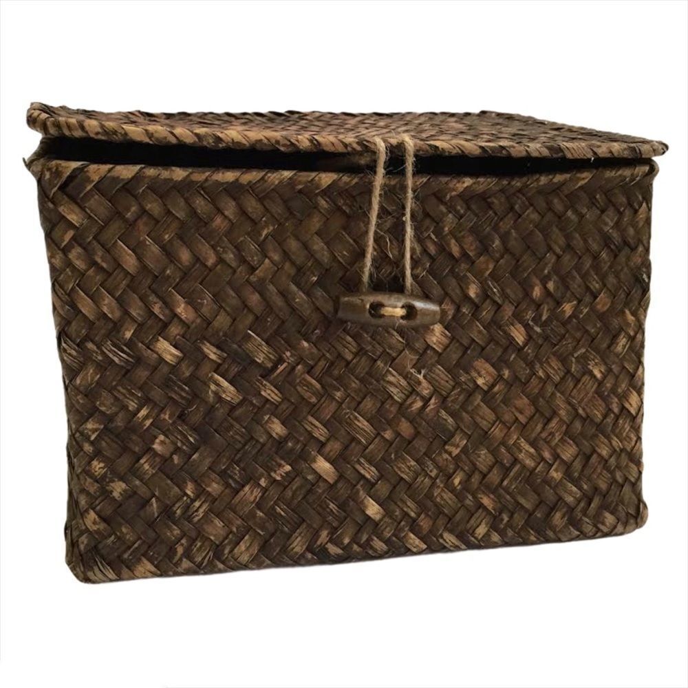 Boho Brown Rattan Box